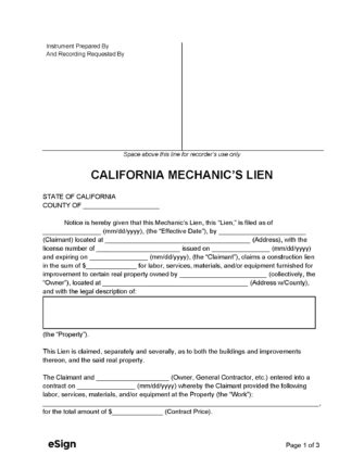 How to <strong>File</strong> a <strong>Mechanic</strong>'s <strong>Liens</strong> under <strong>California</strong> Law within Legal Time Limits and <strong>Lien</strong> Enforcement. . Penalty for filing a false mechanics lien california